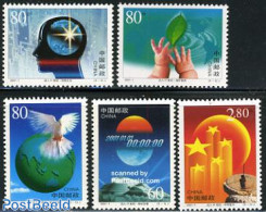 China People’s Republic 2001 New Millennium 5v, Mint NH, Nature - Science - Various - Birds - Environment - Computer.. - Unused Stamps