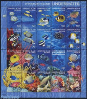 Christmas Islands 2004 Marine Life 20v M/s, Mint NH, Nature - Fish - Turtles - Poissons