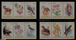 Chile 1985 DEFINITIVES 12V, Mint NH, Nature - Animals (others & Mixed) - Birds - Flowers & Plants - Owls - Chili