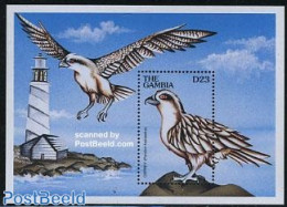 Gambia 1997 Seabirds S/s, Osprey, Mint NH, Nature - Various - Birds - Lighthouses & Safety At Sea - Puffins - Phares