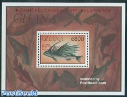 Ghana 1993 Red Cross S/s, Mint NH, Health - Nature - Red Cross - Fish - Rotes Kreuz