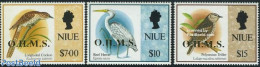 Niue 1994 OHMS, Birds 3v, Mint NH, Nature - Birds - Niue