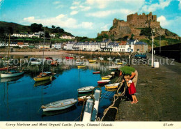 73590479 Jersey Kanalinsel Gorey Harbour And Mont Orgueil Castle  - Altri & Non Classificati