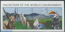 Comoros 1999 Environment 4v M/s, Mint NH, Nature - Animals (others & Mixed) - Birds - Storks - Isole Comore (1975-...)