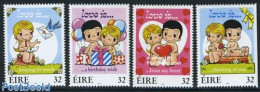 Ireland 1998 Valentine 4v, Mint NH, Nature - Various - Birds - Greetings & Wishing Stamps - St. Valentine's Day - Nuevos