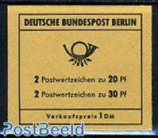 Germany, Berlin 1970 Brandenburger Tor Booklet, Mint NH, Stamp Booklets - Ungebraucht