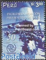 Peru 2002 50 Years I.O.M. 1v, Mint NH, Transport - Aircraft & Aviation - Aviones