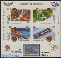 Uruguay 1994 Olympic Winter Winners S/s Imperf.(no Postal Value, Mint NH, Sport - Olympic Winter Games - Skiing - Ski