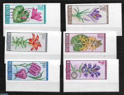 Hungary 1966 Flowers 6v Imperforated, Mint NH, Nature - Flowers & Plants - Nuovi