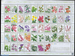 Japan 2011 Flowers 47v M/s, Mint NH, Nature - Flowers & Plants - Unused Stamps