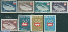 Paraguay 1963 Olympic Winter Games 8v Imperforated, Mint NH, Sport - Olympic Winter Games - Skiing - Sci