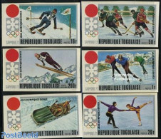 Togo 1971 Olympic Winter Games 6v Imperforated, Mint NH, Sport - (Bob) Sleigh Sports - Ice Hockey - Olympic Winter Gam.. - Inverno