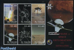 Saint Vincent 2008 Space Exploration & Satellites 6v M/s, Mint NH, Transport - Space Exploration - St.Vincent (1979-...)