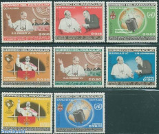 Paraguay 1965 UNO Visit Of Pope 8v, Mint NH, History - Religion - Transport - United Nations - Pope - Religion - Space.. - Päpste