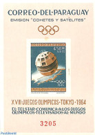 Paraguay 1964 Space Exploration, Olympic Games S/s Imperforated, Mint NH, Sport - Transport - Various - Olympic Games .. - Geography