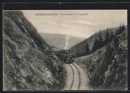 AK Brocken / Harz, Harzquer- Und Brockenbahn, Felseinschnitt Im Drängetal, Bergbahn  - Andere & Zonder Classificatie