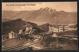 AK Rigi-Staffel, Bergbahn Und Blick Zum Pilatus  - Other & Unclassified
