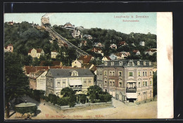 AK Dresden-Loschwitz, Gasthaus Von Paul Rohr Am Körnerplatz Mit Blick Zur Schwebebahn  - Dresden