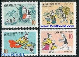 Korea, South 1970 Fairy Tales 4v, Mint NH, Art - Fairytales - Cuentos, Fabulas Y Leyendas