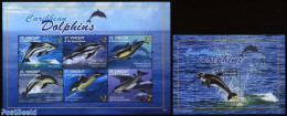 Saint Vincent 2011 Dolphins 2 S/s, Mint NH, Nature - Sea Mammals - St.Vincent (1979-...)