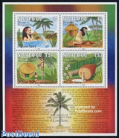 Niuafo'ou 1991 Christmas, Coconut Tree Legend S/s, Mint NH, Nature - Religion - Trees & Forests - Christmas - Art - Fa.. - Rotary, Lions Club