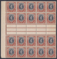 Inde British India Patiala State 1942? MNH King George VI, One Rupee, Gutter Block - Patiala