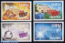 Samoa 1997 Christmas 4v, Mint NH, Religion - Various - Christmas - New Year - Natale