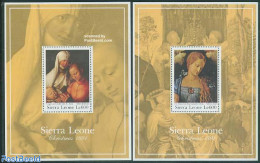 Sierra Leone 1991 Christmas, Durer 2 S/s, Mint NH, Religion - Christmas - Art - Dürer, Albrecht - Navidad