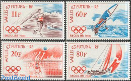 Wallis & Futuna 1988 Olympic Games Seoul 4v, Mint NH, Sport - Athletics - Olympic Games - Sailing - Volleyball - Leichtathletik