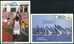 Grenada Grenadines 1990 Olympic Games 2 S/s, Mint NH, Sport - Olympic Games - Sailing - Sailing