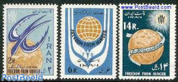 Iran/Persia 1963 Freedom From Hunger 3v, Mint NH, Health - Food & Drink - Freedom From Hunger 1963 - Alimentación
