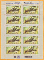 2024 Moldova Sheet Europa 2024. Underwater Flora And Fauna, Crayfish  Mint - 2024