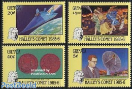 Grenada 1986 Halleys Comet 4v, Mint NH, Science - Astronomy - Halley's Comet - Astrology