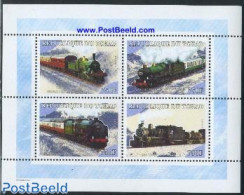 Chad 2001 Railways 4v M/s, Mint NH, Transport - Railways - Sonstige & Ohne Zuordnung