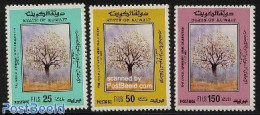 Kuwait 1989 Environment Week 3v, Mint NH, Nature - Environment - Trees & Forests - Environment & Climate Protection