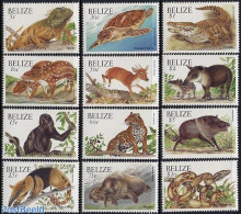 Belize/British Honduras 2000 Animals 12v, Mint NH, Nature - Animals (others & Mixed) - Cat Family - Crocodiles - Monke.. - Brits-Honduras (...-1970)