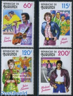 Burundi 1994 Pop Artists 4v, Mint NH, Performance Art - Elvis Presley - Music - Popular Music - Elvis Presley