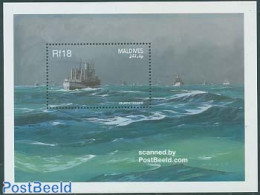 Maldives 1990 World War II S/s, Mint NH, History - Transport - World War II - Ships And Boats - Seconda Guerra Mondiale