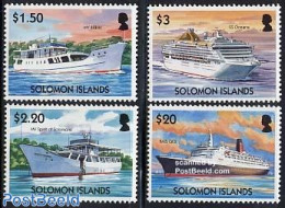 Solomon Islands 2004 Merchant Ships 4v, Mint NH, Transport - Ships And Boats - Barcos