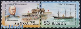 Samoa 1990 Fall Of The Berlin Wall 2v [:], Mint NH, History - Transport - Germans - History - Ships And Boats - Barcos