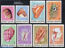 Maldives 1974 Shells 8v, Mint NH, Nature - Shells & Crustaceans - Maritiem Leven