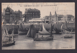 Treport Ansichtskarte Kasino Am Hafen Segelschiffe Frankreich - Other & Unclassified