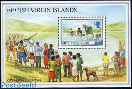 Virgin Islands 1998 Island Views S/s, Mint NH, Nature - Dogs - Water, Dams & Falls - Iles Vièrges Britanniques