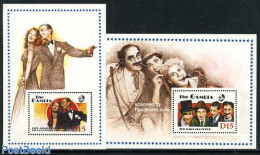 Gambia 1988 Entertainers 2 S/s, Mint NH, Performance Art - Movie Stars - Schauspieler