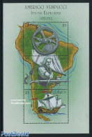 Grenada 2002 Amerigo Vespucci 3v M/s, Mint NH, History - Science - Transport - Various - Explorers - Weights & Measure.. - Exploradores