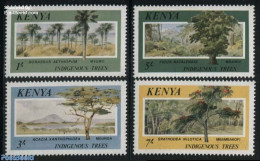 Kenia 1986 Trees 4v, Mint NH, Nature - Trees & Forests - Rotary, Lions Club