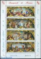 Monaco 2012 Frescoes In Salle Garnier Opera House 4v M/s, Mint NH, Performance Art - Religion - Music - Theatre - Ange.. - Unused Stamps