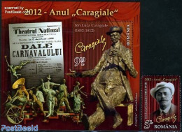 Romania 2012 Caragiale Year 1v + S/s, Mint NH, Performance Art - Theatre - Nuevos