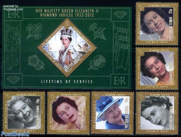 Tristan Da Cunha 2012 Queen BElizabeth II, Diamond Jubilee 6v + S/s, Mint NH, History - Kings & Queens (Royalty) - Familias Reales