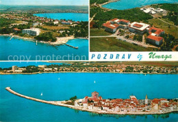 73590025 Umag Umago Istrien Halbinsel Altstadt Hotelanlage Fliegeraufnahmen Umag - Croatia